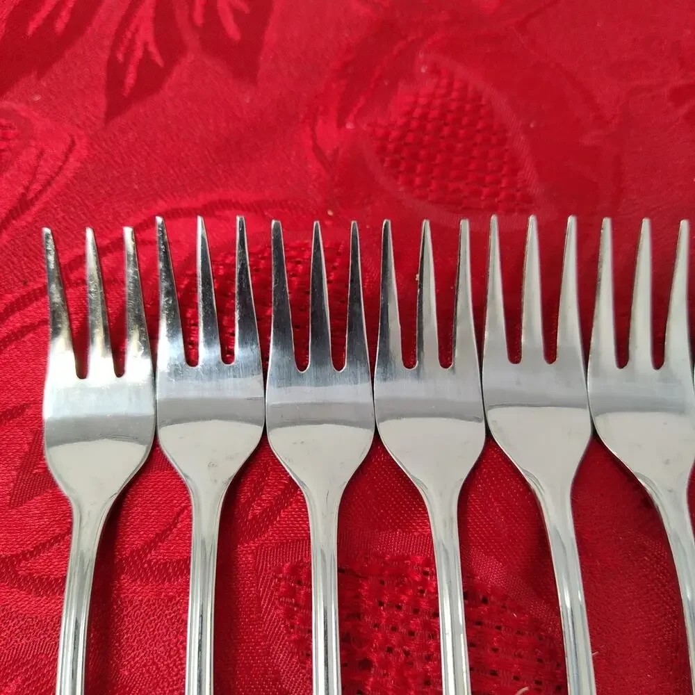 8X CF Colonial Shell Stainless Cocktail Forks Korea